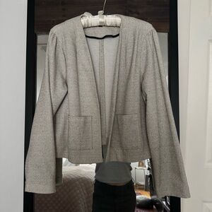 J.Crew 365 Boucle Cream Open Front Blazer, Size Large